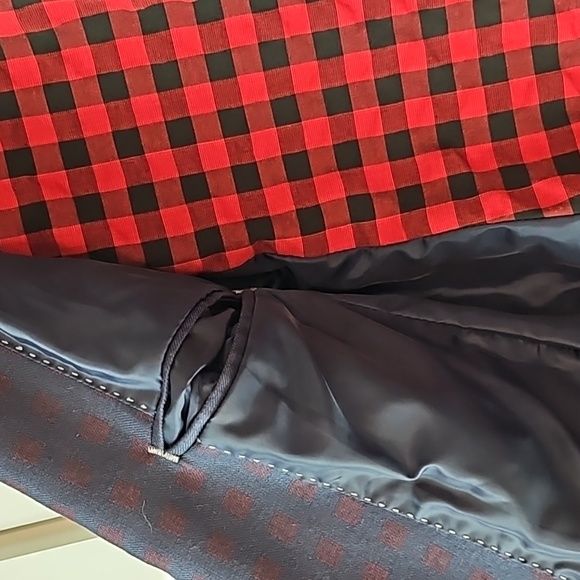 Men's Jack Romeo navy Blazer with wine colored squares size 48 drop 6 - Picture 6 of 13